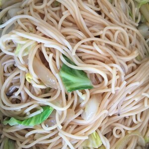 野菜たっぷり☆しめじとキャベツの和風パスタ